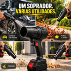Soprador 48v Turbo Portátil Quicko Com 2 Baterias Recarregáveis Potente Preto