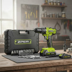 Furadeira de Impacto ZPER 21V 17000 BPM 2 Baterias Li-ion Verde