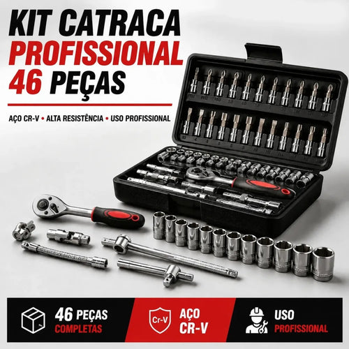 Furadeira de Impacto Brushless 21V com 2 Baterias e Kit 46 Peças