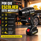 Soprador 48v Turbo Portátil Quicko Com 2 Baterias Recarregáveis Potente Preto