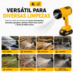 Soprador De Ar Eletrico Automotivo Folhas Potente Turbo 350W Com 2 Baterias 160000 RPM De Potencia Sem Fio Recarregavel Multiuso Landara