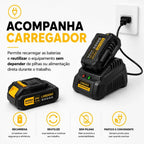 Soprador De Ar Eletrico Automotivo Folhas Potente Turbo 350W Com 2 Baterias 160000 RPM De Potencia Sem Fio Recarregavel Multiuso Landara