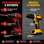 Furadeira de Impacto Brushless 21V com 2 Baterias e Kit 46 Peças