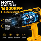 Soprador De Ar Eletrico Automotivo Folhas Potente Turbo 350W Com 2 Baterias 160000 RPM De Potencia Sem Fio Recarregavel Multiuso Landara