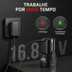 Furadeira E Parafusadeira Brushles Portátil Sem Fio 2 bateria 2 em 1 – Furadeira/Parafusadeira sem escovas com 25 acessórios padrão