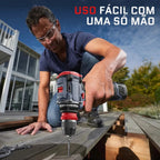 Furadeira E Parafusadeira Brushles Portátil Sem Fio 2 bateria 2 em 1 – Furadeira/Parafusadeira sem escovas com 25 acessórios padrão